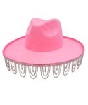 Golden Stella Pink Rhinestone Drop Cowgirl Hat