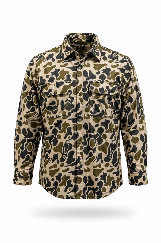 Mens Prairie Oaks Plainsman Jac Shirt: Traditions Camo Olive