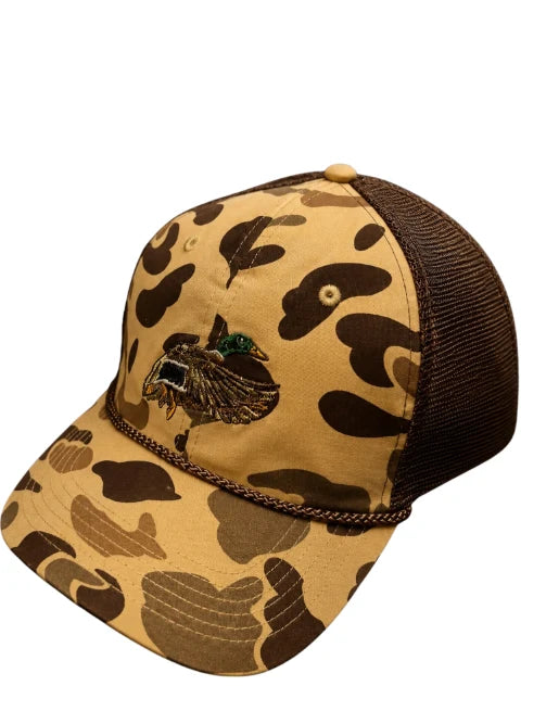 Prairie Oak Embroidered Mallard Rope Hat