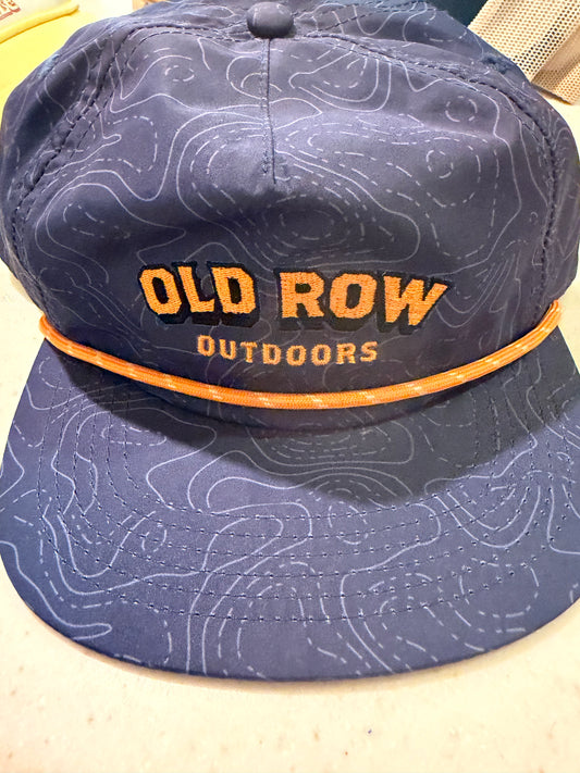 Old row outdoors orange rope hat