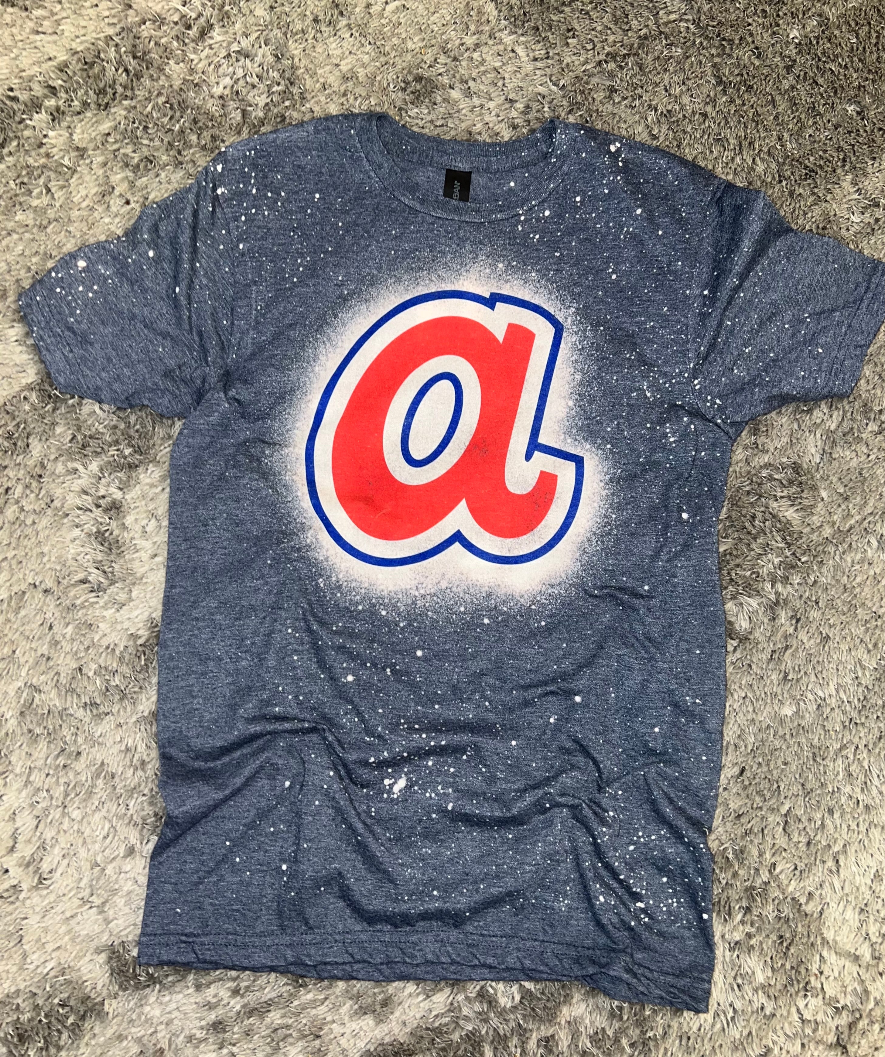 Simply You Old School Braves Logo Bleached Tee