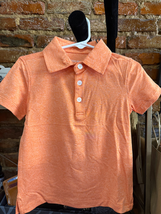 Youth Meripex Orange Heather Polo