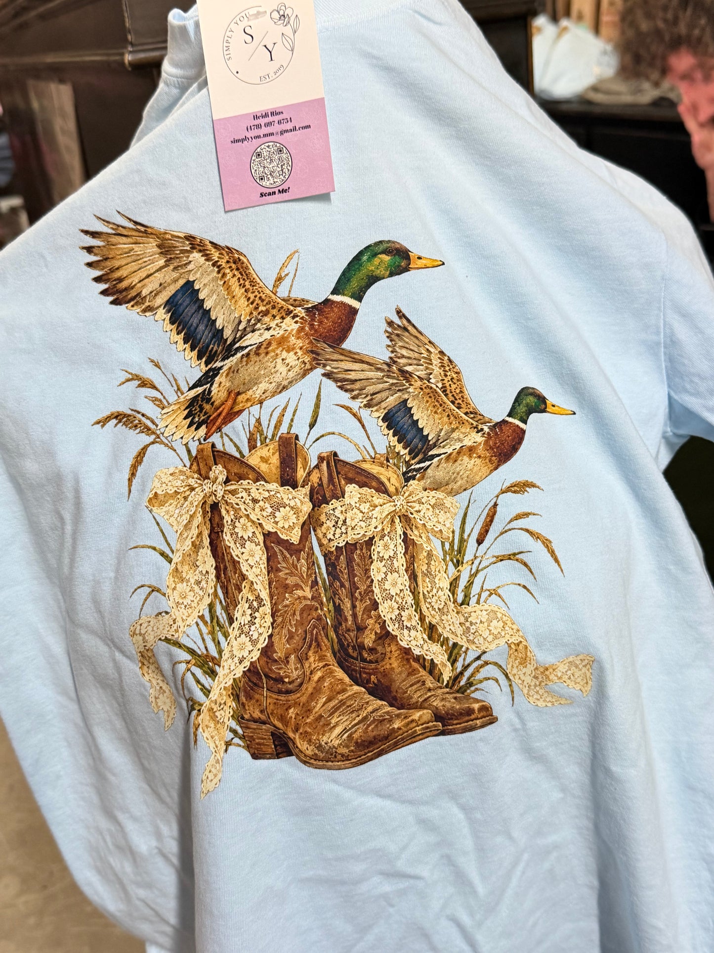 Simply You Duck Bow Boots Shirt
