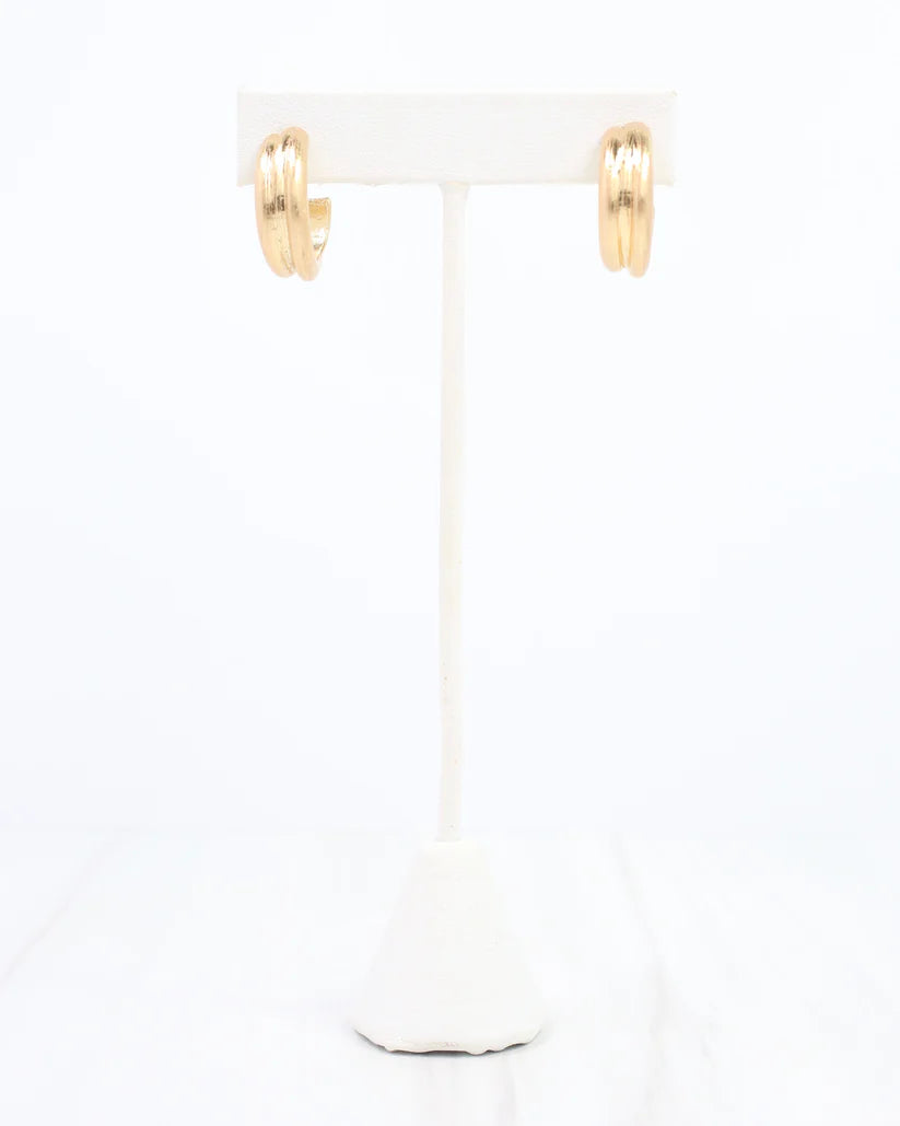 Gilcrest Hoop Earring Worn Gold