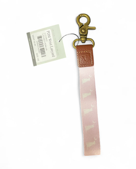 Local Girl Pink Dog and Moon Wrist Lanyard