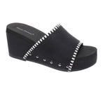 Pierre Dumas Vivian Shoe in Black With White Trim