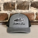 Southern Snap Grey/Black American Bass Hat