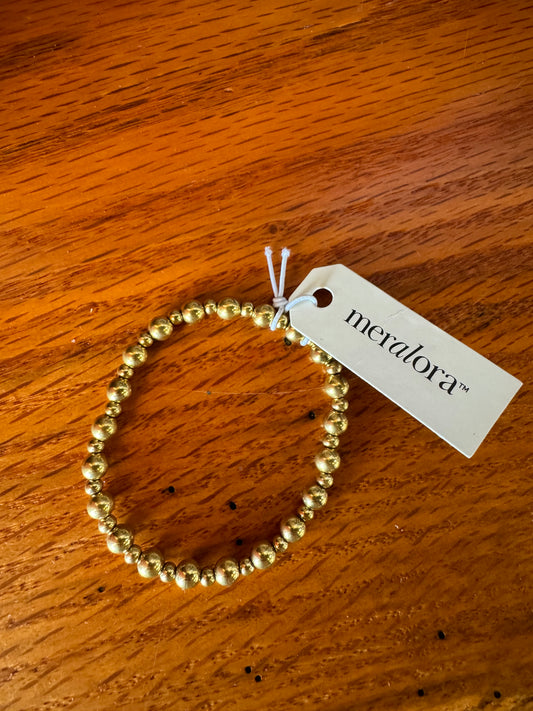 Meralora Golden Bead Bracelet