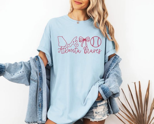 Simply You Atlanta Braves Drawn Tee