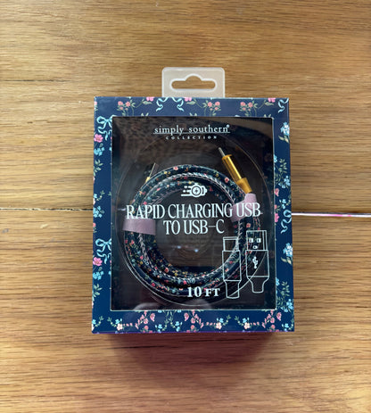 Simply Southern Rapid Charging USB to USB-C Charger
