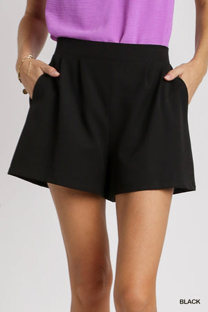 Umgee Pleated Pocket Shorts