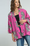 Hot Pink Cheetah Animal Print Kimono