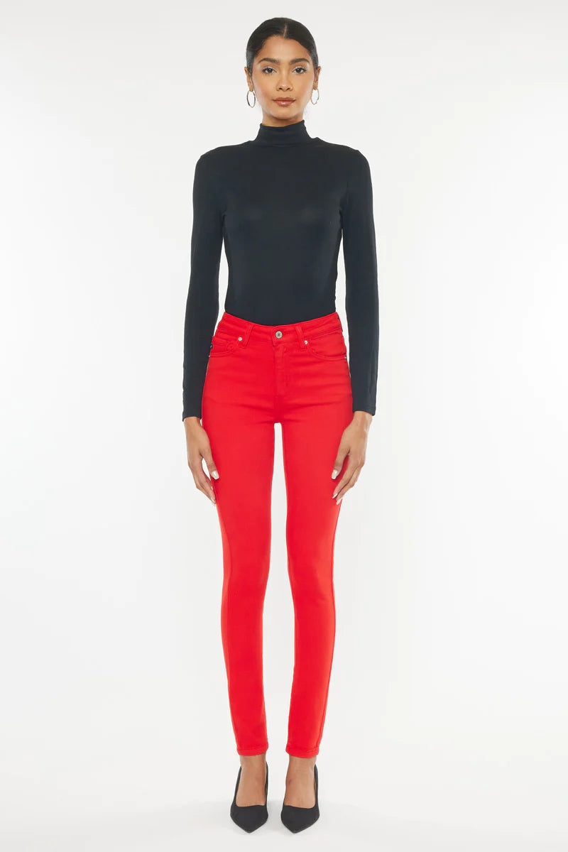 KanCan Red High Rise Super Skinny Jeans