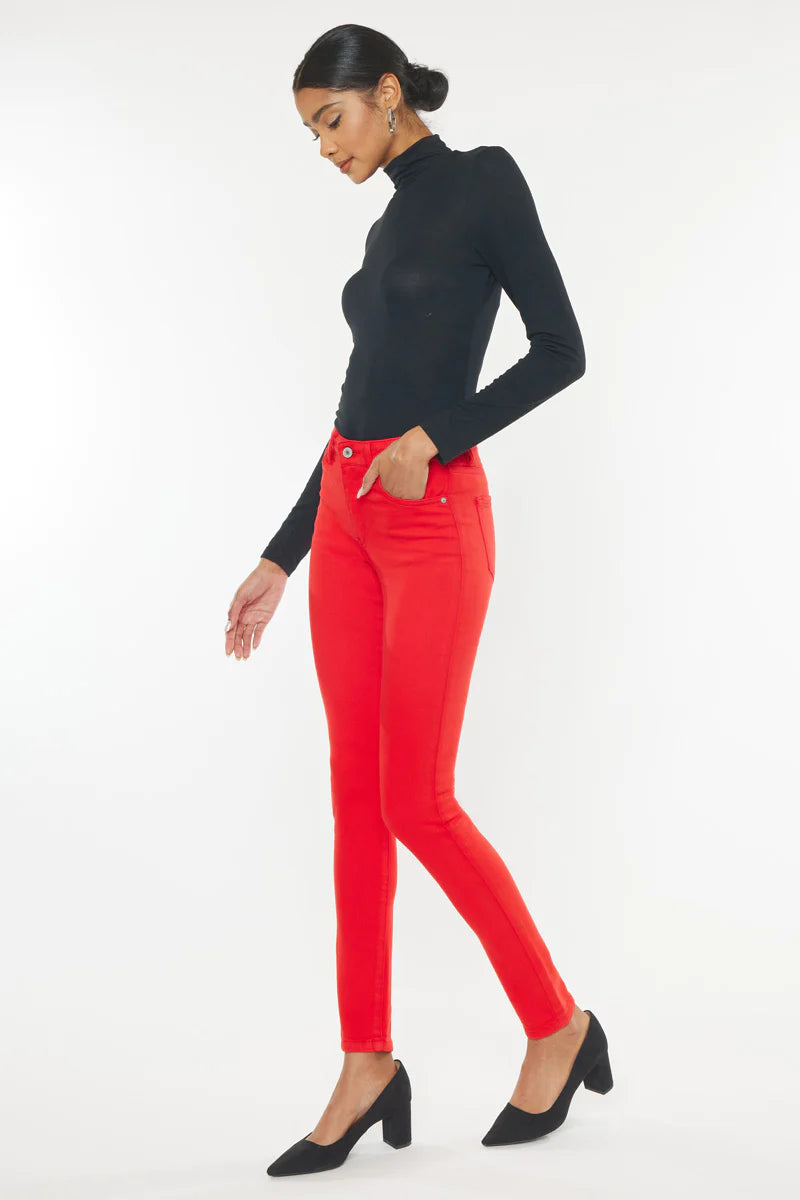 KanCan Red High Rise Super Skinny Jeans