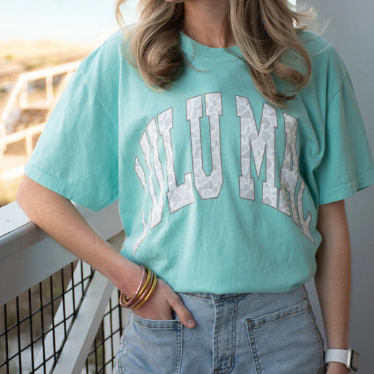 LULU MAC Grey Camo Chalky Mint Tee