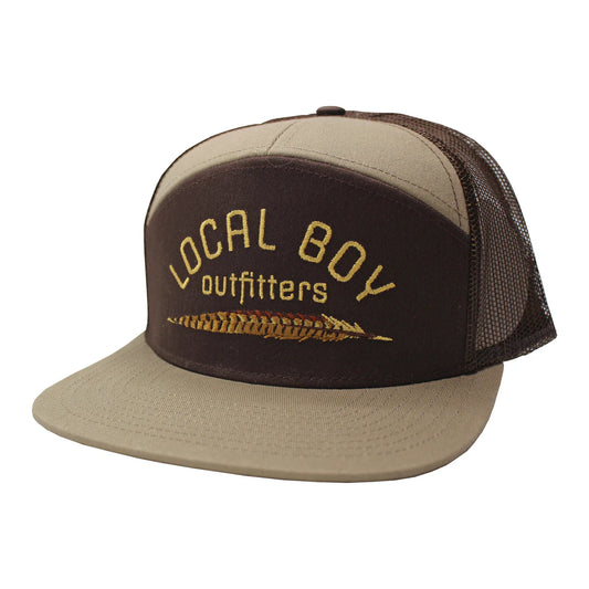 Local Boy Pheasant Feather 7 Panel Hat