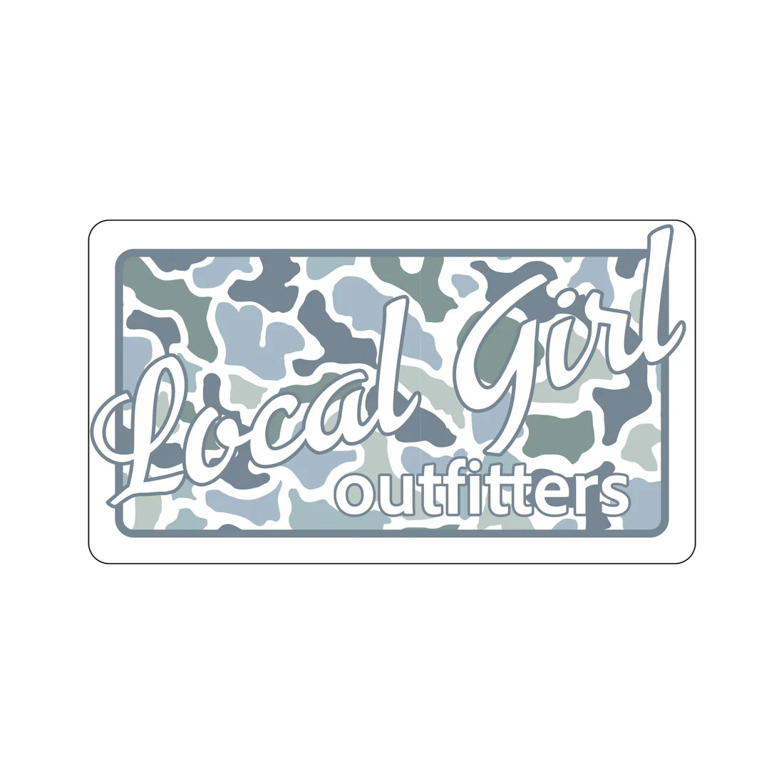 Local Girl Localflage Coast Plate Decal Sticker