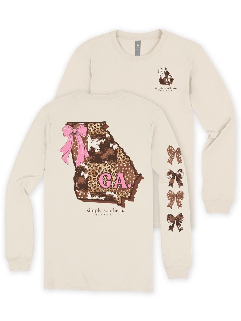 Simply Southern GA Cow Print T-Shirt