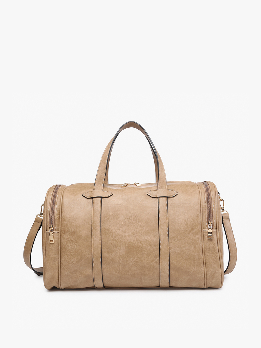 Jen and Co Ruth Taupe Duffel Bag