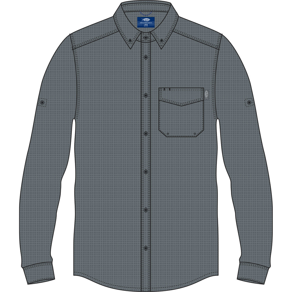 AFTCO Charcoal Palomar Tech Button Down