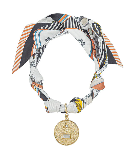 Coin Charm Ethnic Mood Scarf Necklace