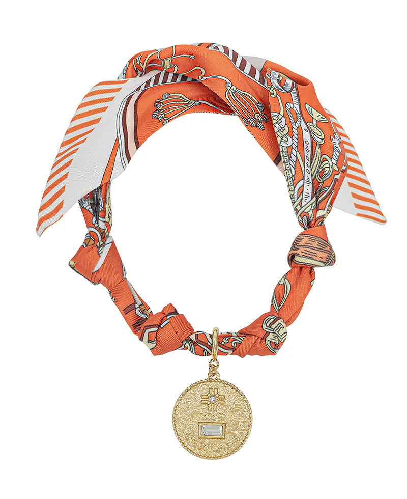 Coin Charm Ethnic Mood Scarf Necklace