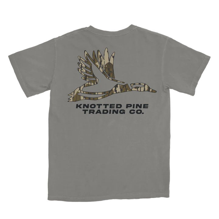 Knotted Pine Mallard Bottomlands Tee in Grey