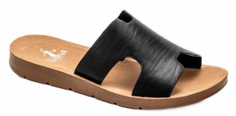 Corky's Bogalusa Black Smooth Sandals