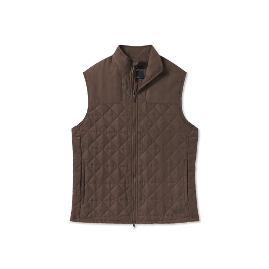 Southern Marsh Stone Brown Lawrence Quilted Vest