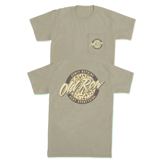 Old Row Duck Camo Circle logo pocket tee  sandstone