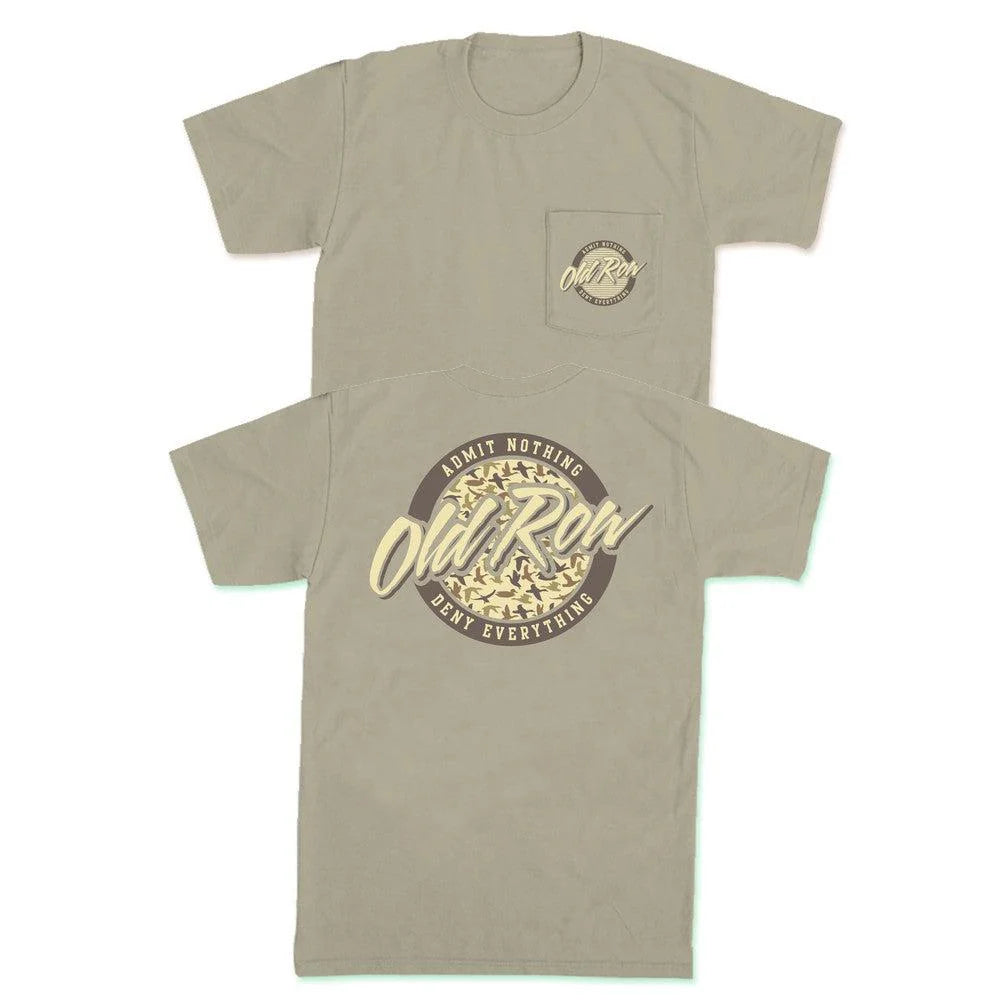 Duck Camo Circle Logo Pocket Tee Old Row