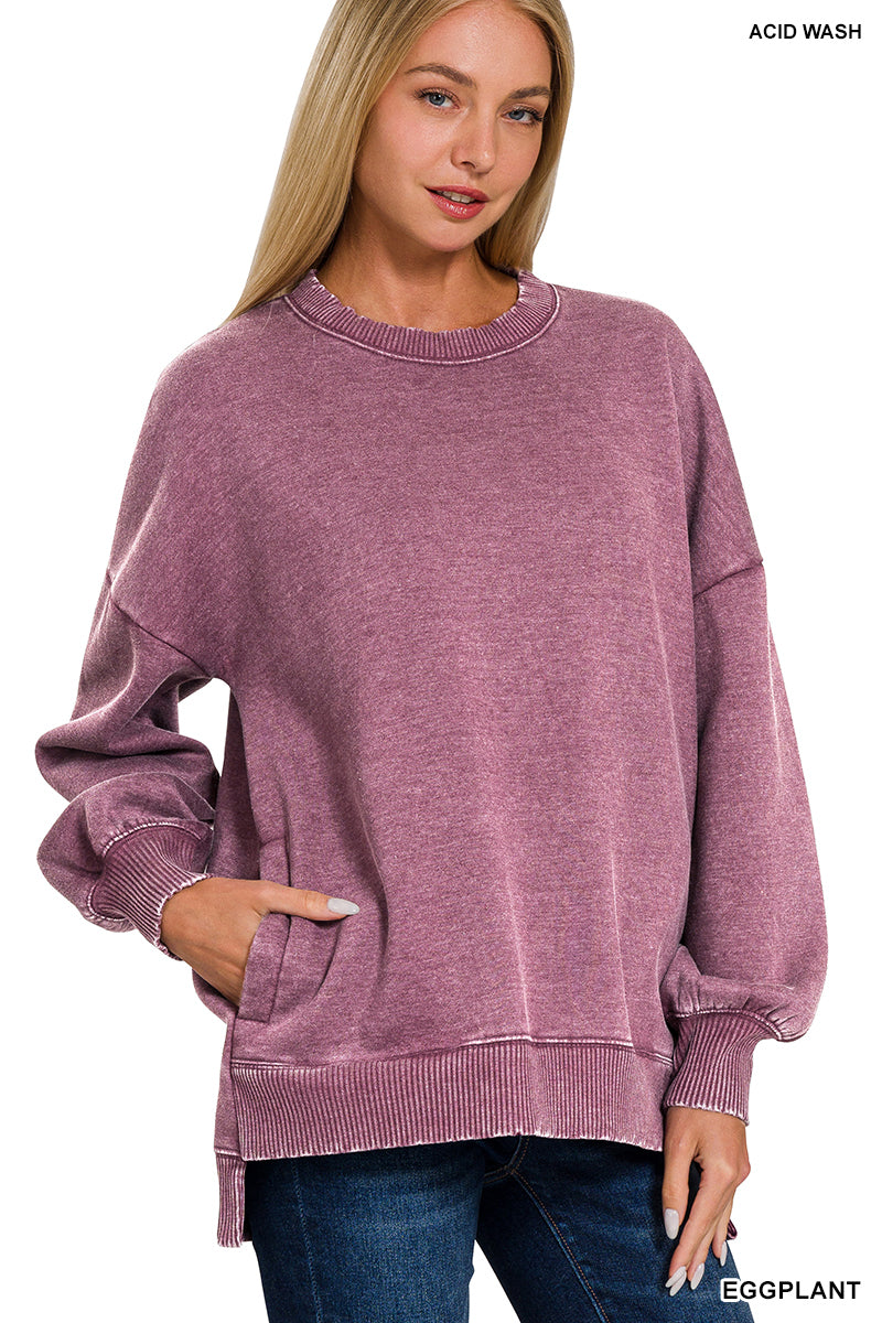 Zenana Egg Plant Sweater