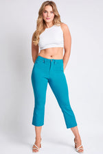 Hyperstretch Cropped Kick Flare Pants in Blue Diamond