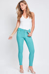 Hyperstretch Mid-Rise Skinny Jean in Sea Green