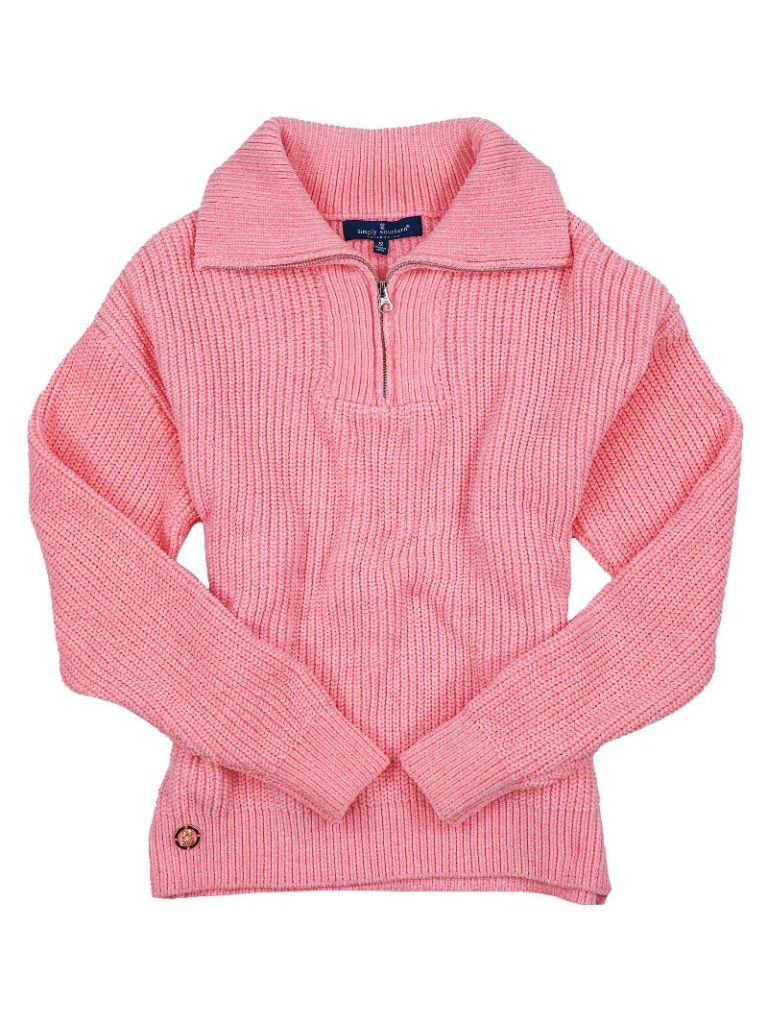 Simply Southern Candy Quarter Zip Sweater