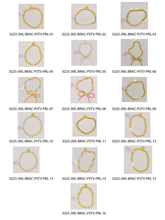 Simpy Southern Big Beaded Gold Bracelet