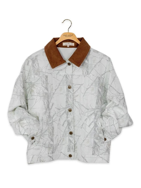 Simply Southern White Camo Button Up Jacket