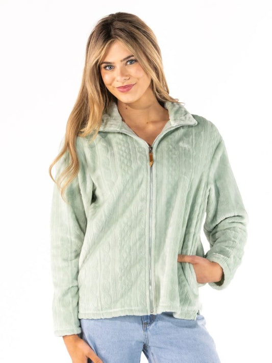 Simply Southren Harbor plush zip-up jackets