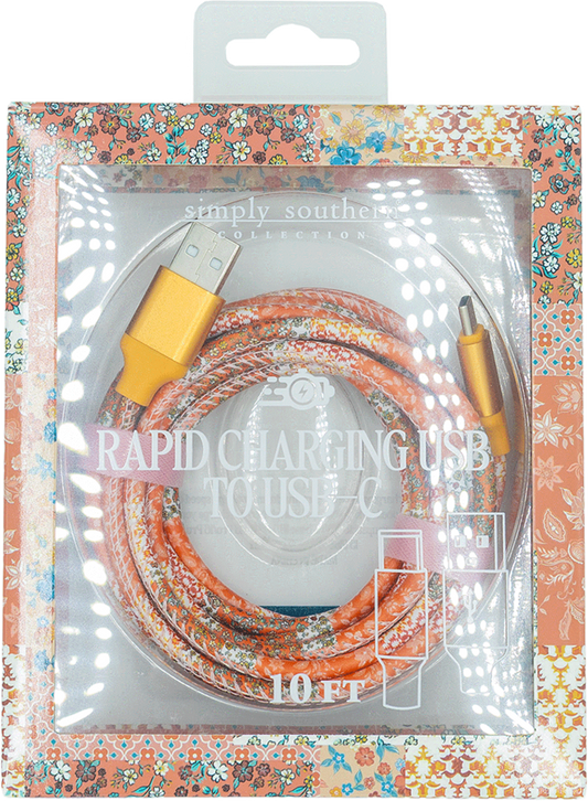 Simply Southern Rapid Charging USB to USB-C Charger