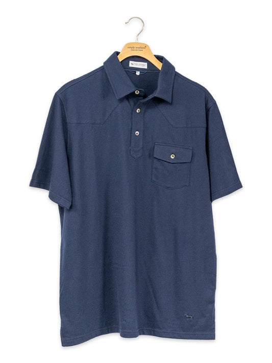 Simply Southern Men's Navy Soft Short Sleeve Polo