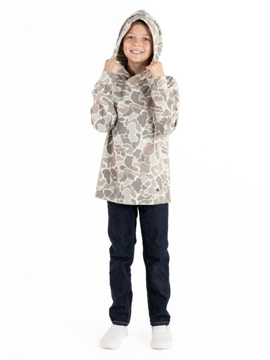 youth wallfle light camo hoodie