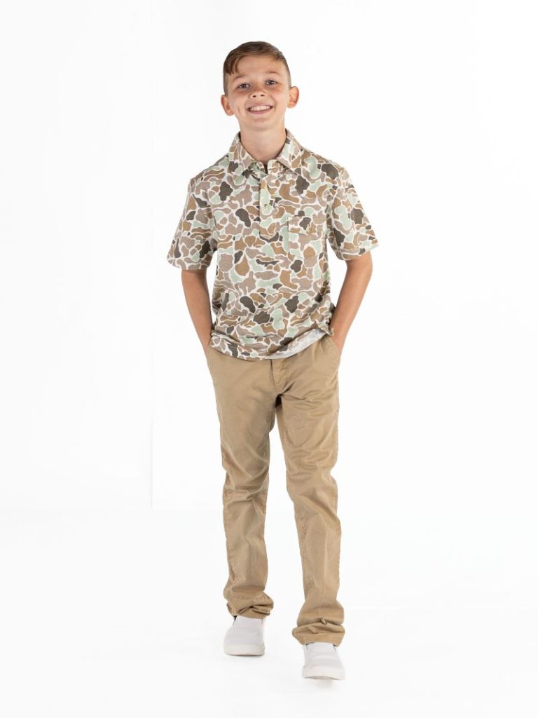 Simply Southern Youth Camo Polo
