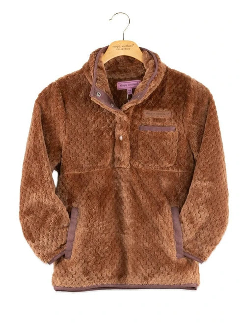 Simply Southern Youth Pullover - Mocha