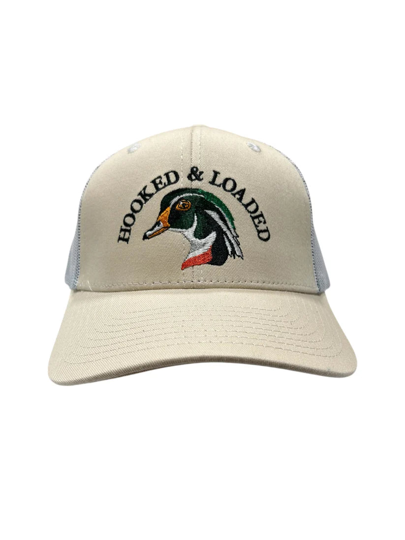 Hooked and Loaded Woodie Khaki/White Snapback