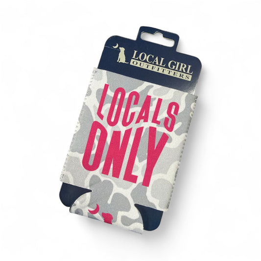 Local Girl Ghost Camo Locals Only Koozie