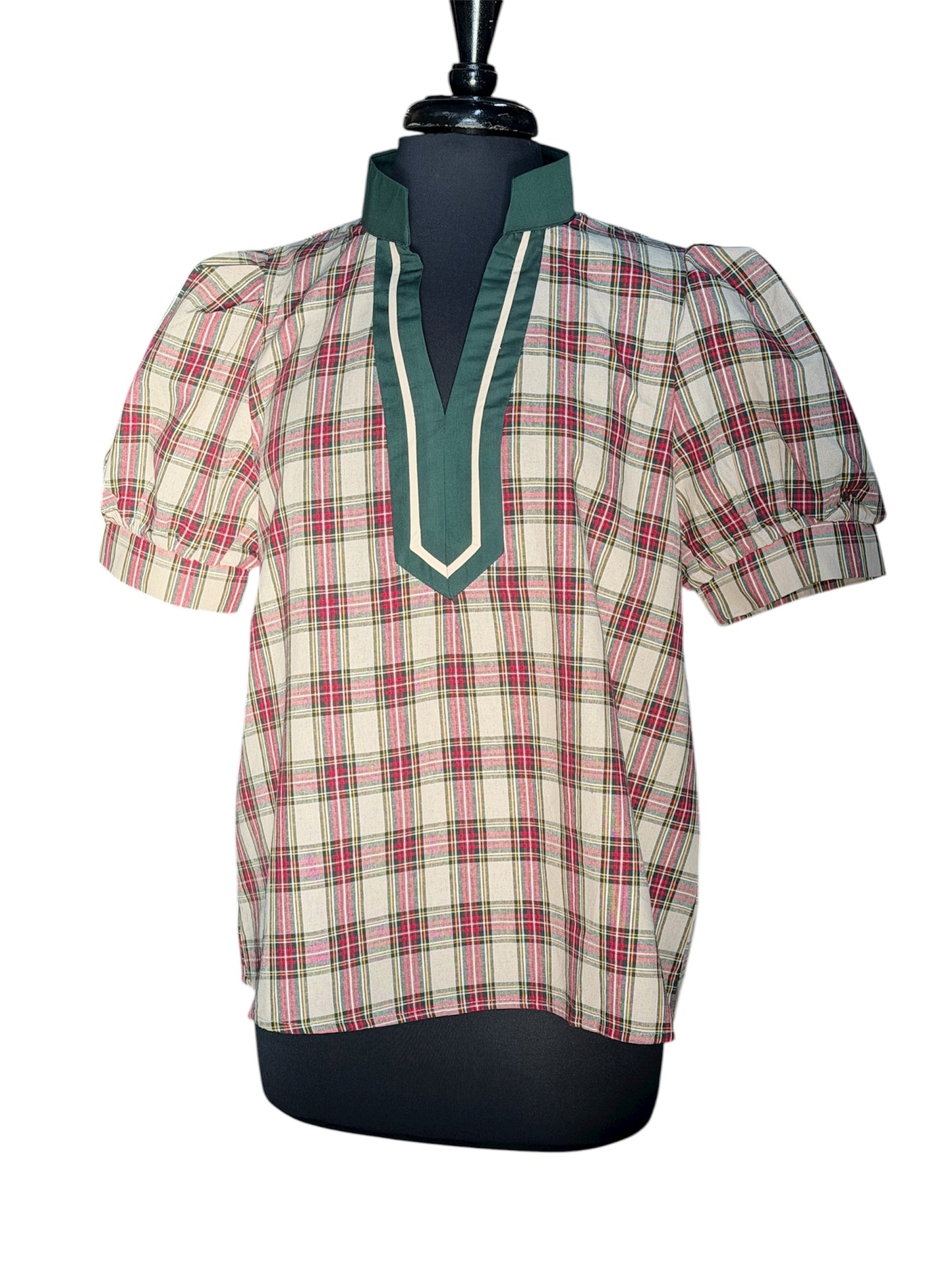 The Cindy Plaid Pattern Top