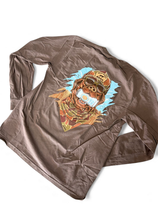 Old Row Espresso GBC Retro Can Camo Pocket LS Tee