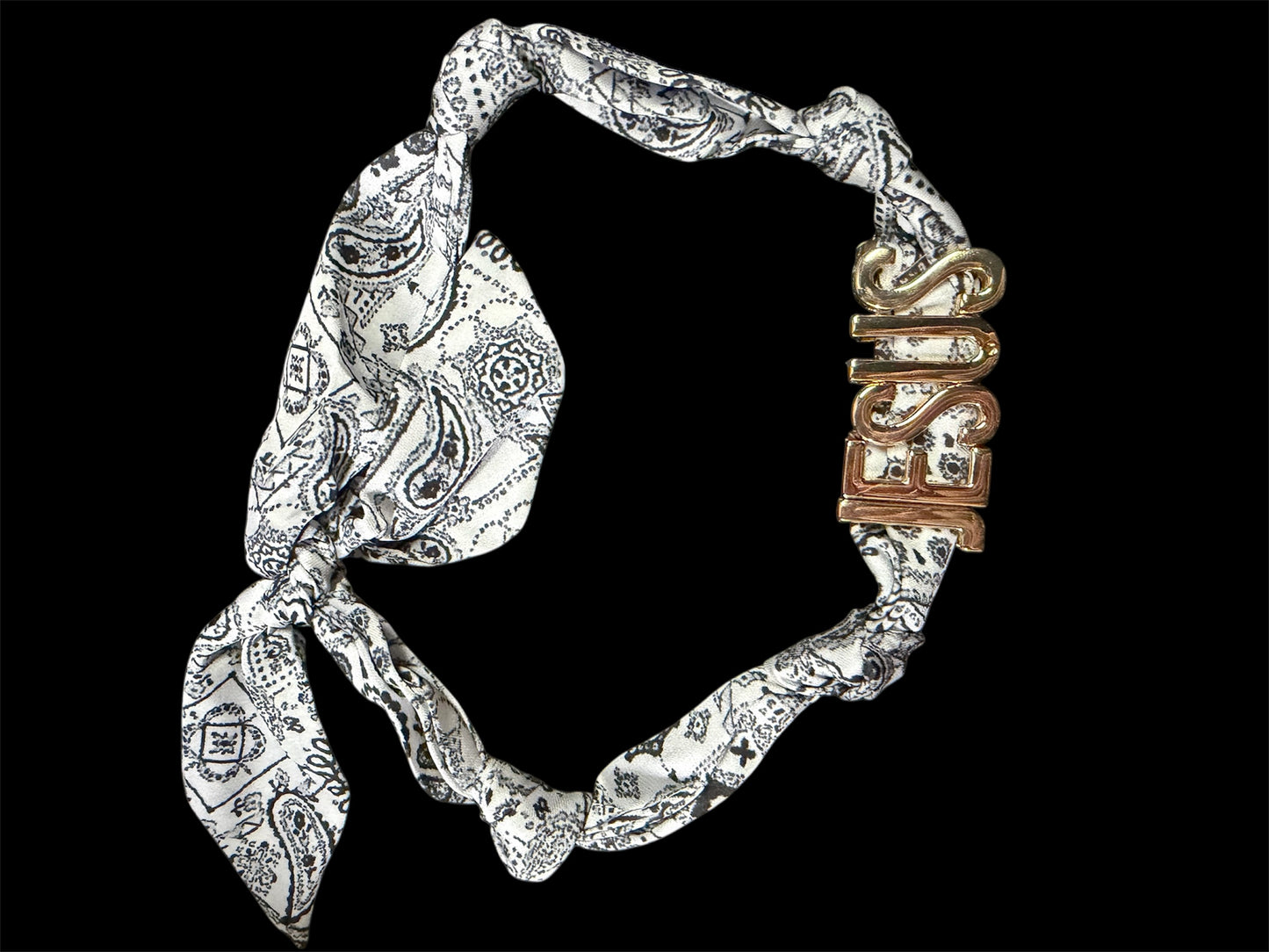 Girlie Girl "JESUS" Charm Scarf Necklace