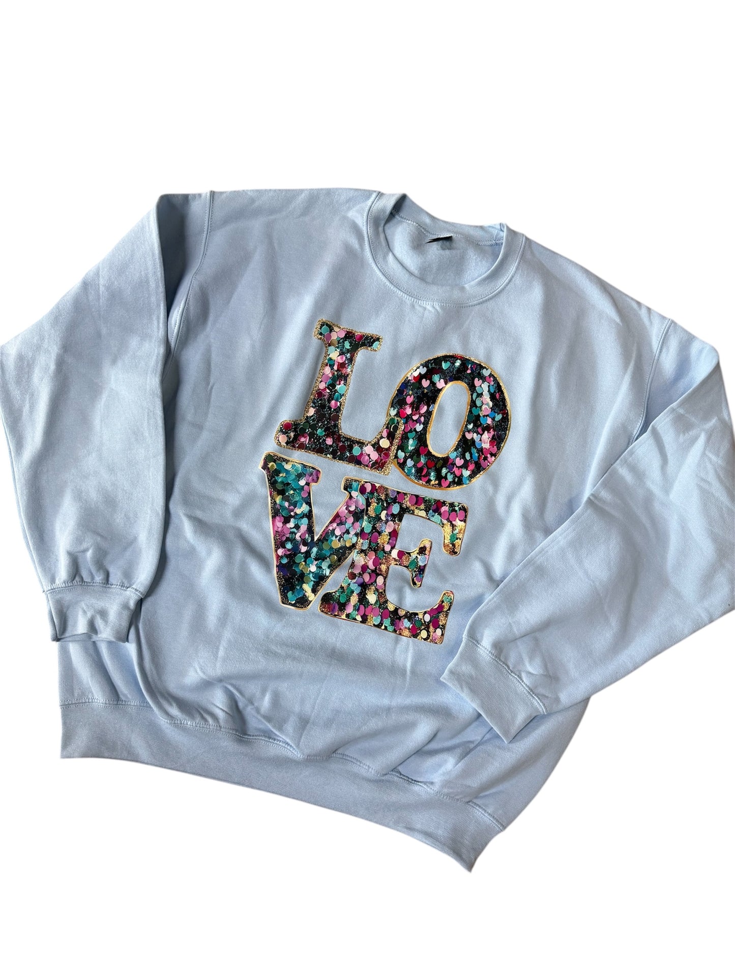 3 Kids & a Press Confetti Love Sweatshirt