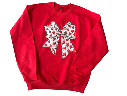 3 Kids & a Press Heart Bow Sweatshirt